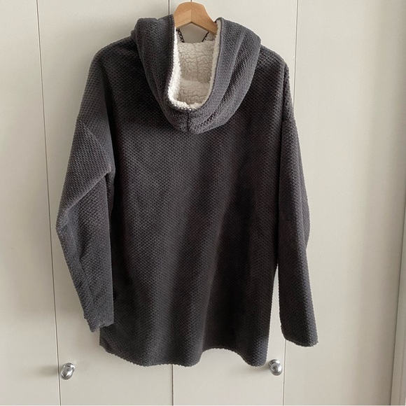 PJ Salvage Cozy Cardigan grey teddy bear coat jacket - Picture 5 of 8